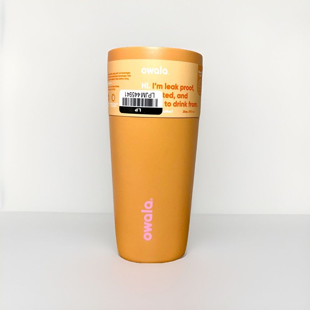 Owala 20oz SmoothSip Slider Coffee Tumbler Tangy Tango Orange No Lid READ
